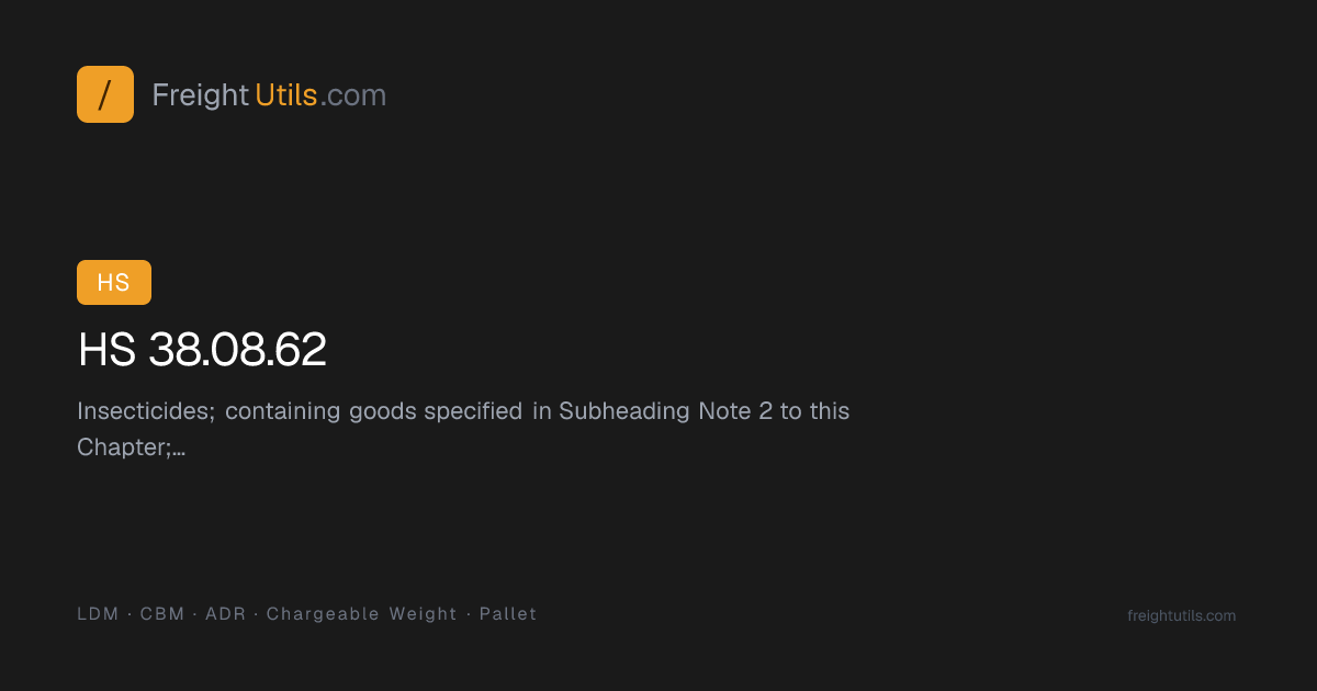 HS Code 38.08.62 — Insecticides; containing goods…